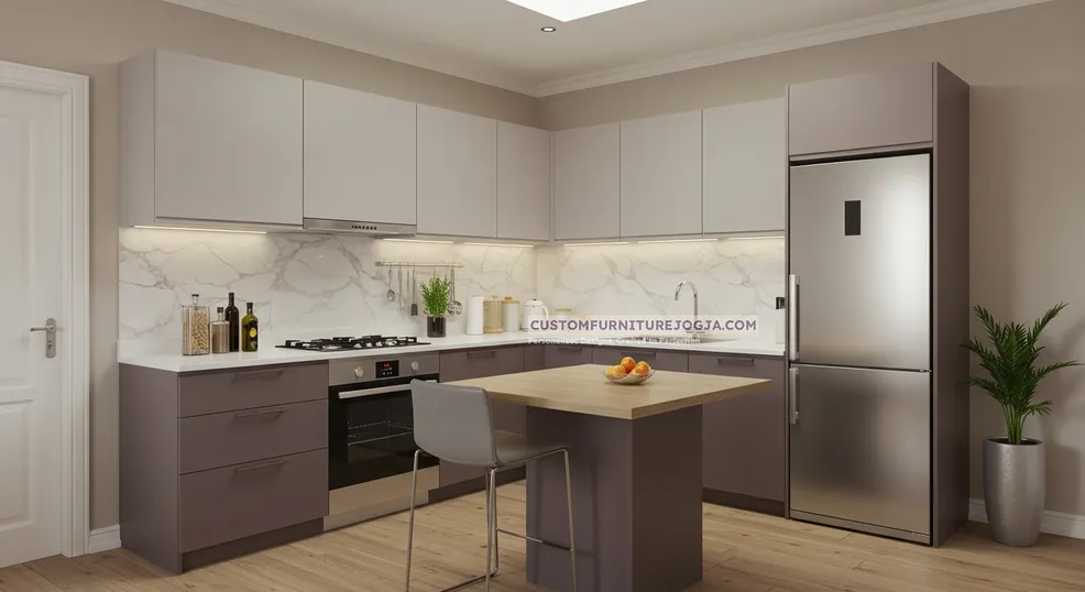 Jasa Pembuatan L shape Kitchen Set Jogja